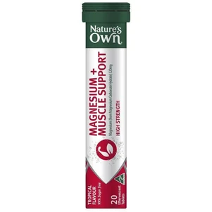 (PRE ORDER) Nature's Own Magnesium + Muscle Support Effervescent 20 Tablets shelf life 2yrs